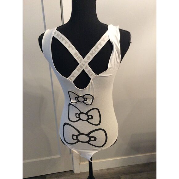 Hello Kitty Sanio Medium Tank Body Suit Women's Bow Criss Cross Back - Picture 5 of 5